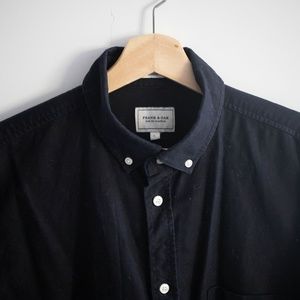 Frank & Oak black Jasper Oxford shirt - L